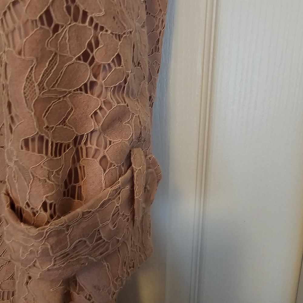 Torrid Pink Lace Pea Coat - Picture 10 of 16